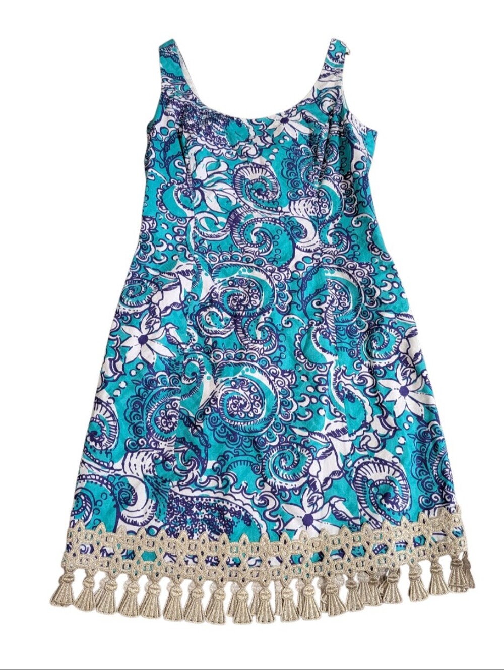 Lilly Pulitzer Eaton Shift blue Dress Ladies Size 2 Vacation Beach Cruise